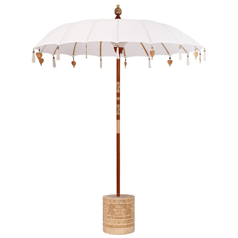 220cm Balcony Parasol, 250 cm H x 190 cm W x 190 cm D