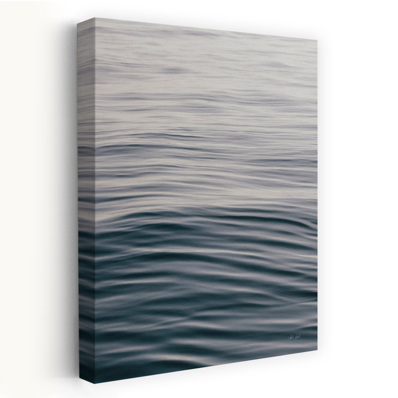 La mer silencieuse I, art abstrait de l'océan côtier, H 24 po x l 16 po