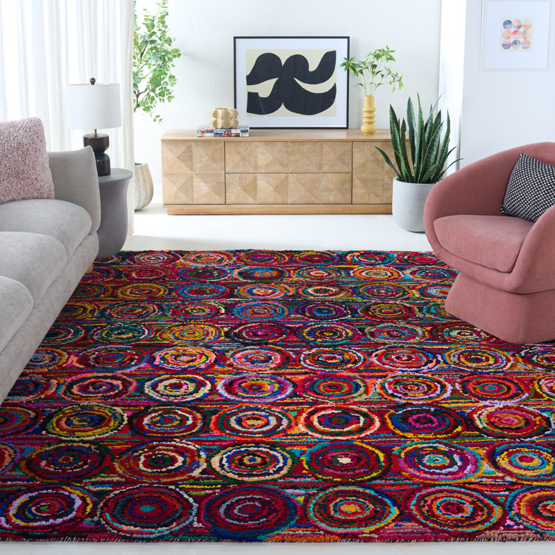 Anaheim Hand Tufted Cotton Geometric Rug, Rectangle 8' x 10'