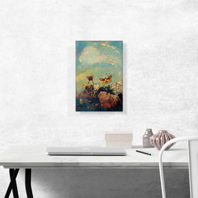 «Butterflies 1910» par Odilon Redon, reproduction d'art sur toile tendue