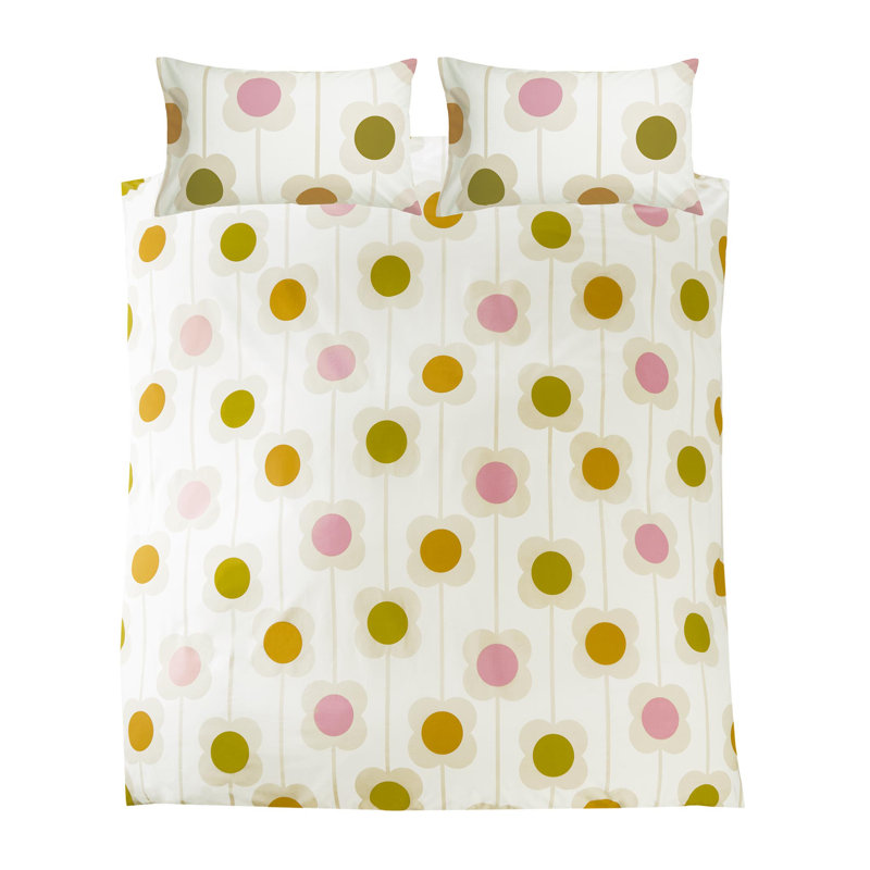 Abacus Flower Sunrise Bedset, King Duvet Cover Set + 2 Standard Pillowcases