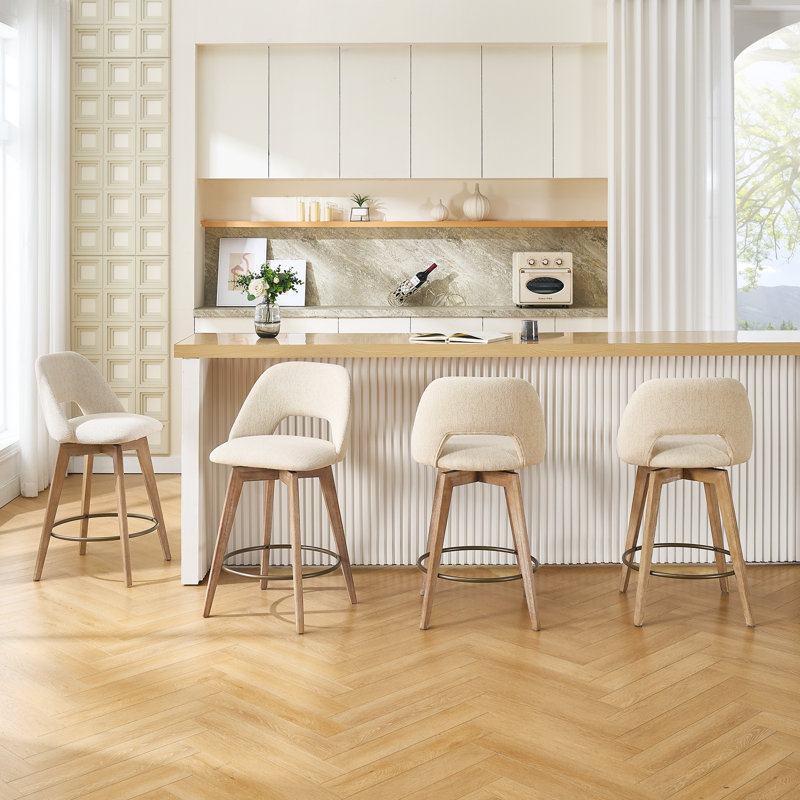Tabouret de comptoir pivotant 26,8 po Ashwell, Beige