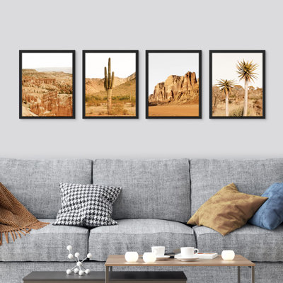 «Desert Tree Field», impression encadrée sur papier 4 pièces