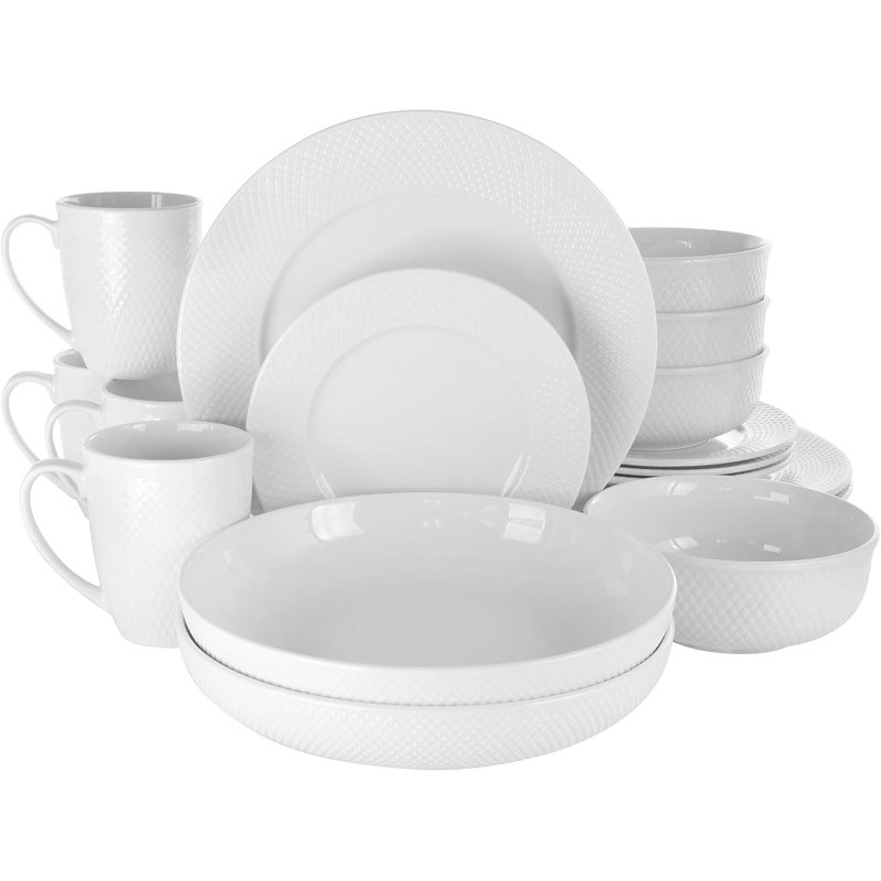 Service de table en porcelaine 18 pièces Aulait - Service pour 4