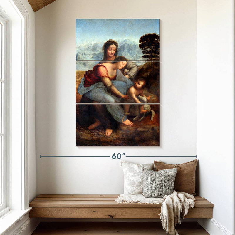La Vierge et l'enfant avec Sainte Anne, H 50 po x l 32 po