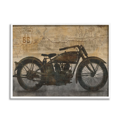 «Vintage Moto Collage on Wood» par Dylan Matthews, reproduction