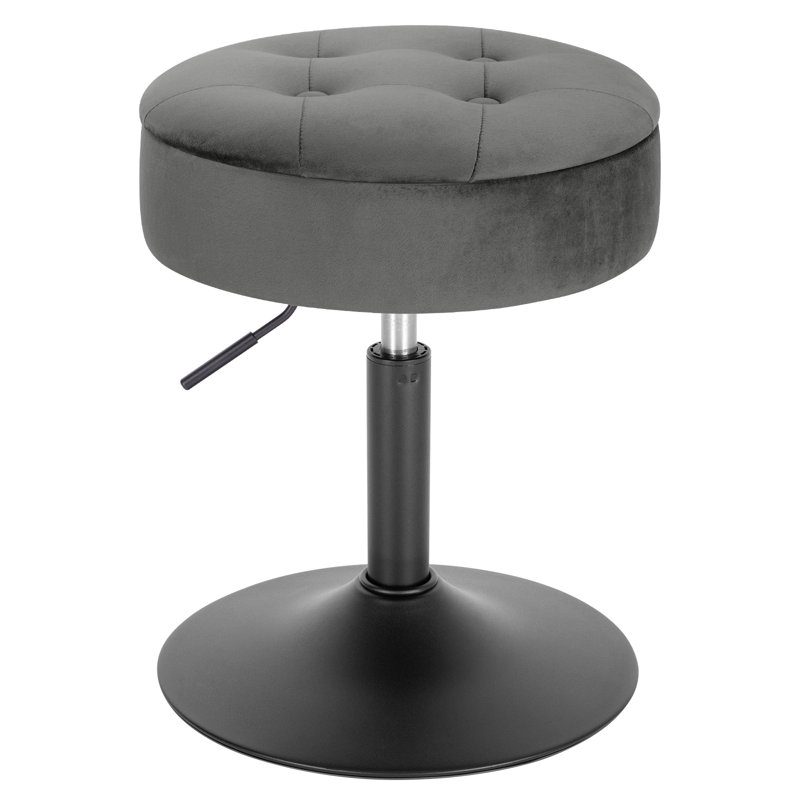 Lieven Adjustable Height Ergonomic Lab Stool, Dark Grey