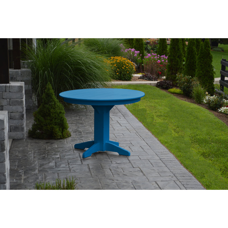 Nettie 4 - Person Patio Dining Set with Round Table, Blue