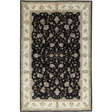 Elegance Oriental Area Rug in Black/Ivory