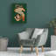 Art mural sur toile tendue «Art Asiantiger Green» Arty Guava pour le salon, la chambre à coucher ou le bureau - 14 x 19-1614640792