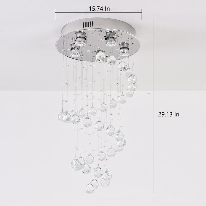 Lustre à niveaux unique à 5 lumières Briallen