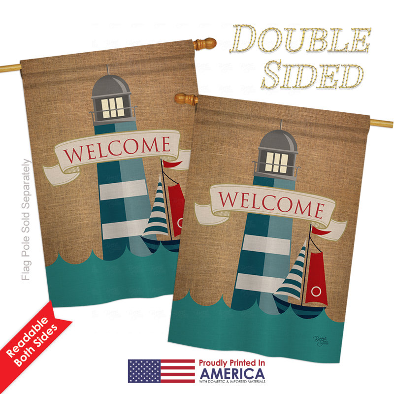 Double Sided 40'' H x 28'' W Polyester Garden Flag, 18.5" H x 13" W