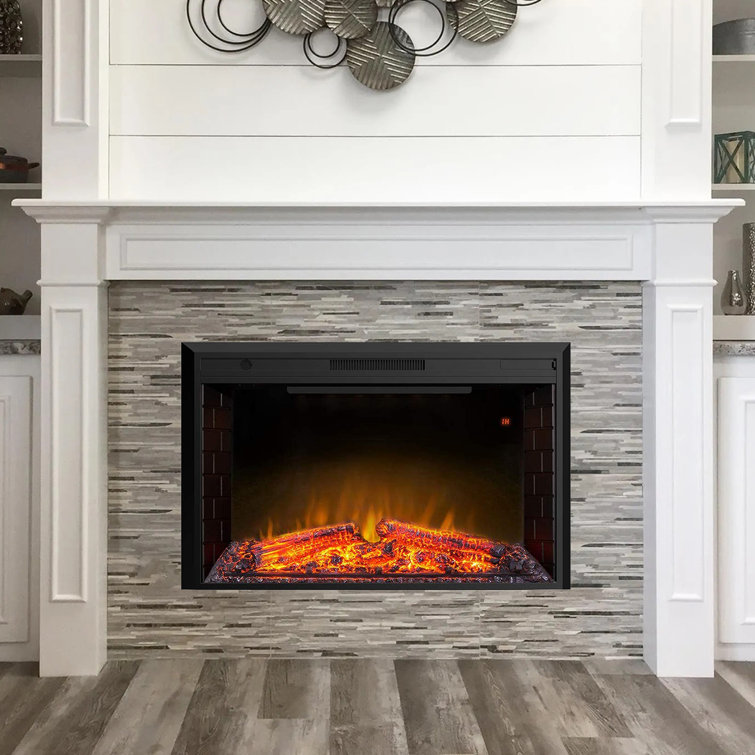 Latitude Run® Akari 42.95'' W Electric Fireplace Insert | Wayfair