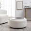 Savinien Upholstered Round Storage Ottoman-163738233