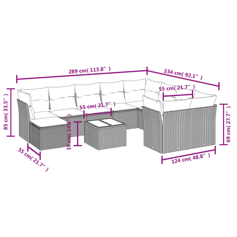 Vidaxl Garden Sofa Set