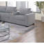 Ensemble de canapé moderne modulaire en velours côtelé gris clair 6 pièces-2106558418