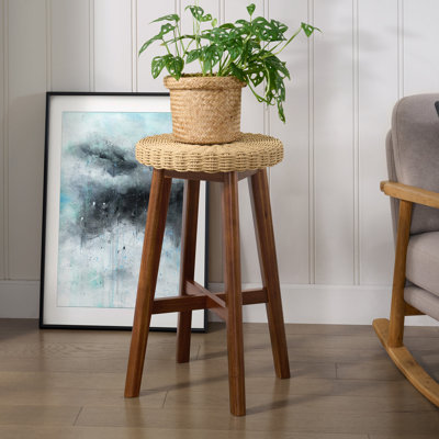 Calais 24in Counter Height Bar Stool, Chestnut Finish