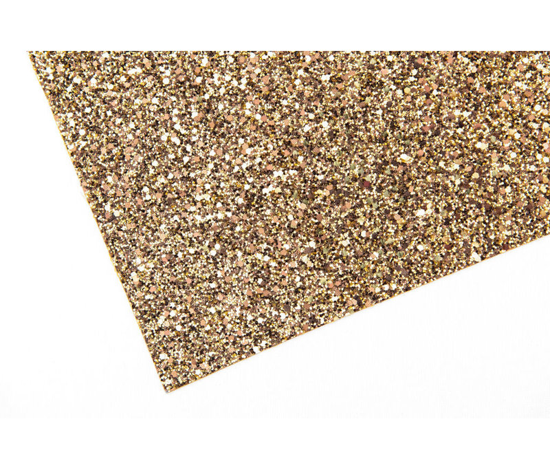 Bronze doré - Échantillon de papier peint scintillant véritable (format A6)
