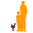 Red Chicken Life Size Statue