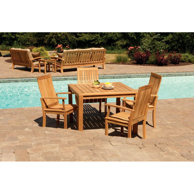 Newport 42" Teak Outdoor Square Dining Table