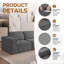 3 Seater Corduroy Sectional-685999585