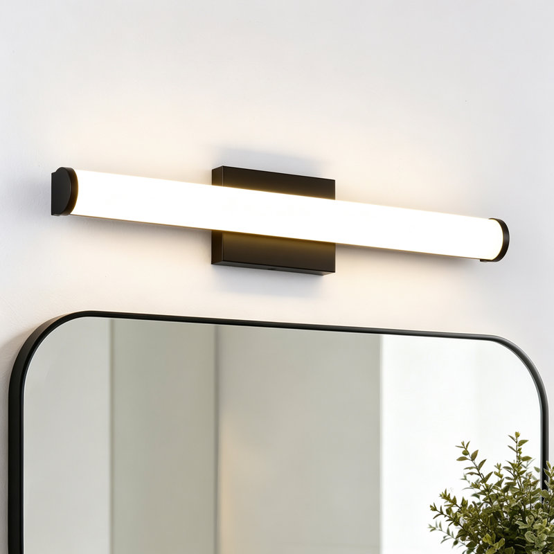 Barre lumineuse linéaire à DEL intégrée pour meuble-lavabo, température de couleur réglable 3CCT (3 000 K/4 000 K/5 000 K), intensité variable, résistante à l’humidité, 24 po/30 po et 3 finitions au choix