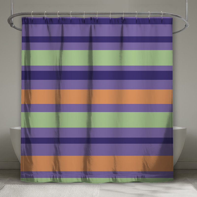 Rideaux de douche horizontaux à rayures horizontales très longs, 70in W x 72in H