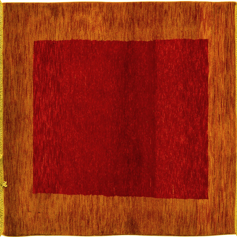 Tapis jaunes Makennzie Abstract 5428, Carré 8 pi