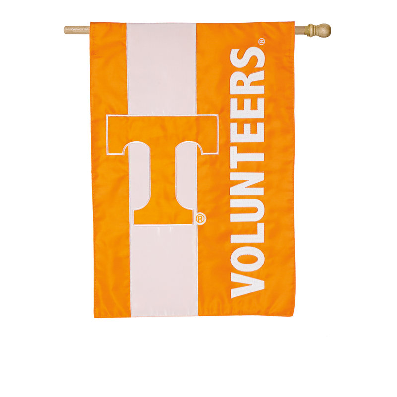 Drapeau de maison en polyester à 2 côtés NCAA 44 x 28 po, Université du Tennessee, H 18 po x l 12,5 po