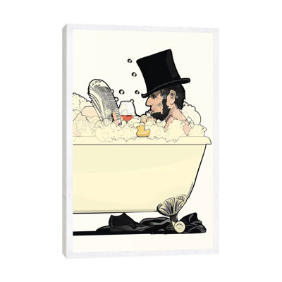 Abraham Lincoln In The Bath by Wyatt - Print on Canvas