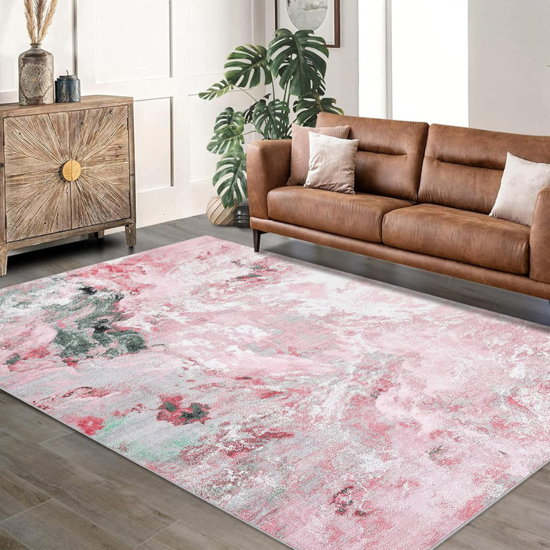 Machine Washable Non-Slip Rubberback Runner Modern Abstract Geometric Print Carpet Traditional Area Rug for HallwayBedroomLiving Room2x6Gold