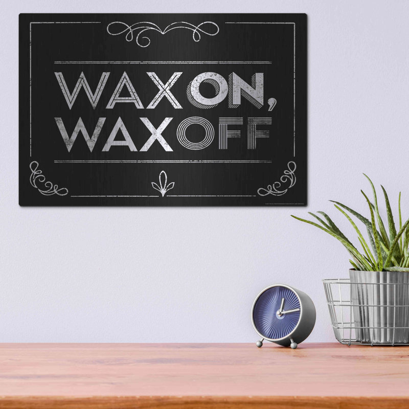 «Wax On» par JJ Brando, art mural en métal, H 12 po x l 16 po