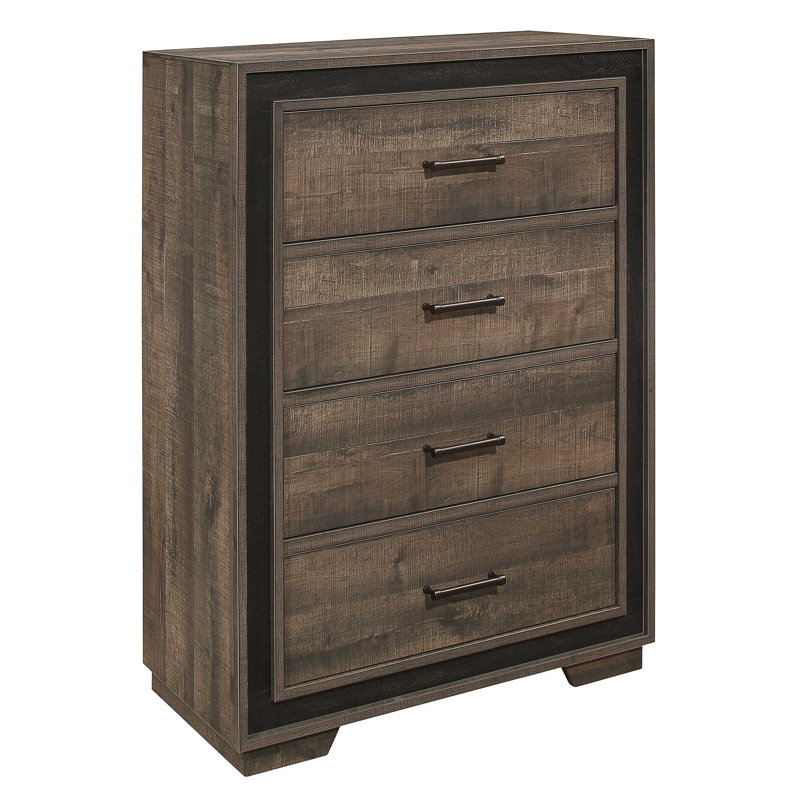 Rustique 1Pc Commode 4 tiroirs Chambre à coucher en bois Modern Furniture
