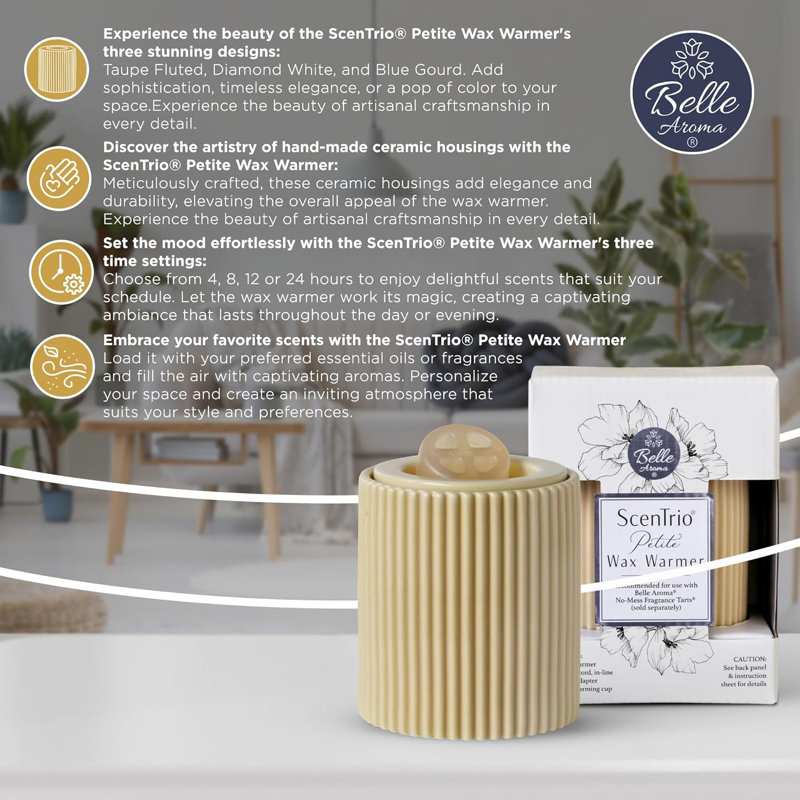 Chauffe-cire ScenTrio Petite - Cannelé taupe