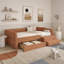 Lit simple pour enfant avec garde-corps, tiroir de rangement et marchepied-1217879189