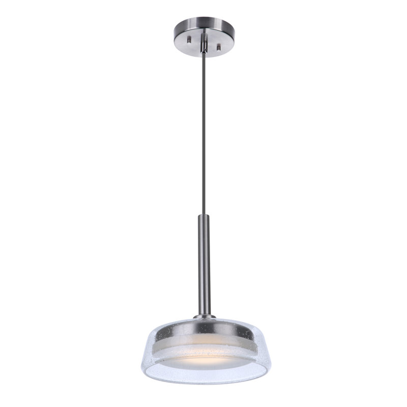 Luminaire suspendu conique à 1 lumière DEL Talisha, H 13,25 po x l 10 po x P 10 po, Nickel