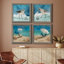 Bay Shore Sandpiper I - Ensemble de 4 reproductions de photos sur toiles-108219759-108008570-108008575