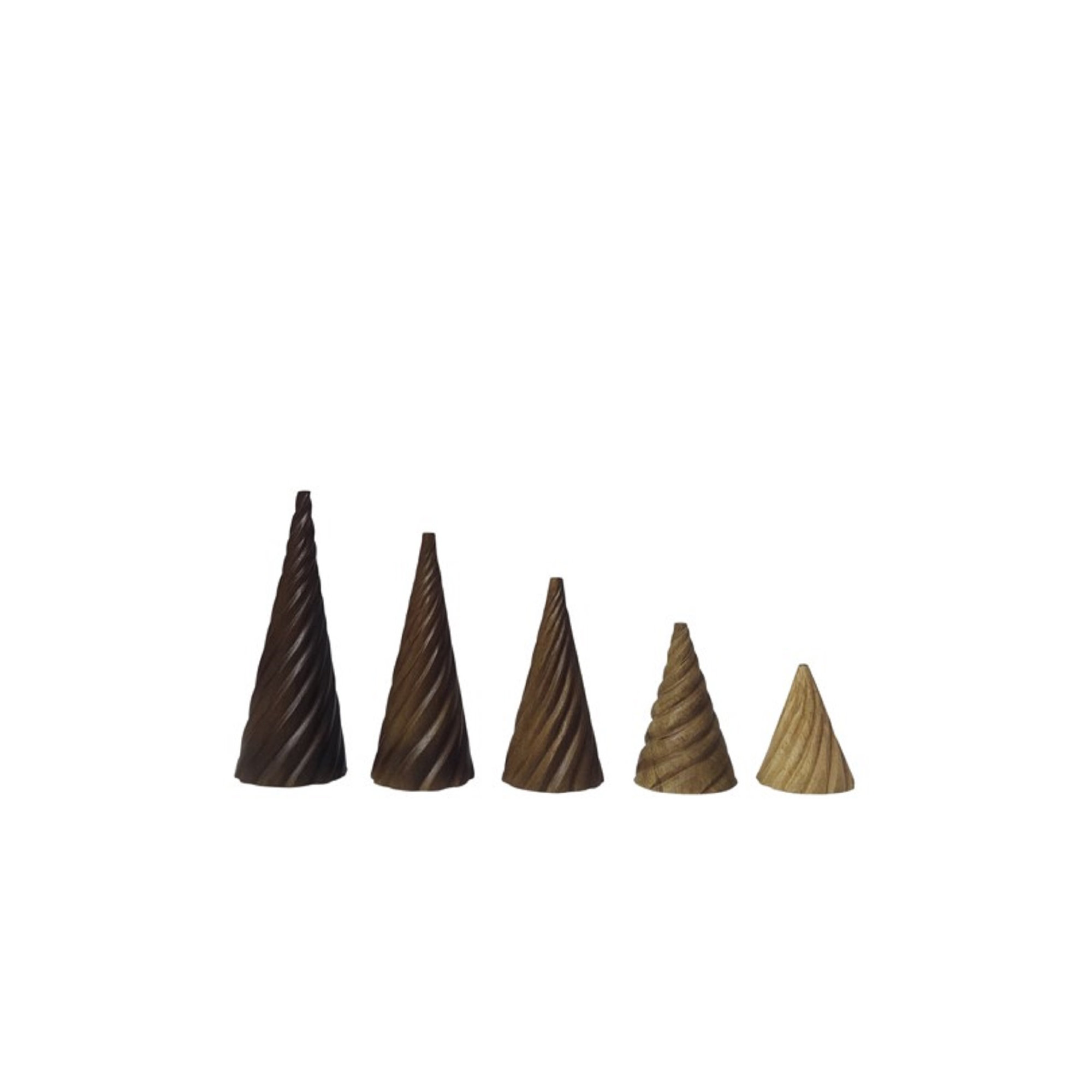 Christmas Tree with Wavy Pattern , Natural, 11.8" H x 14.2" W x 14.2" D
