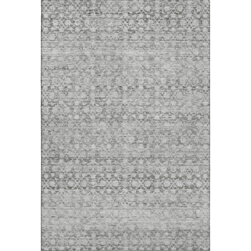 Premium Machine Washable Bucz AMF1747 Stripe Rug, Rectangle 2'6" x 3'10"