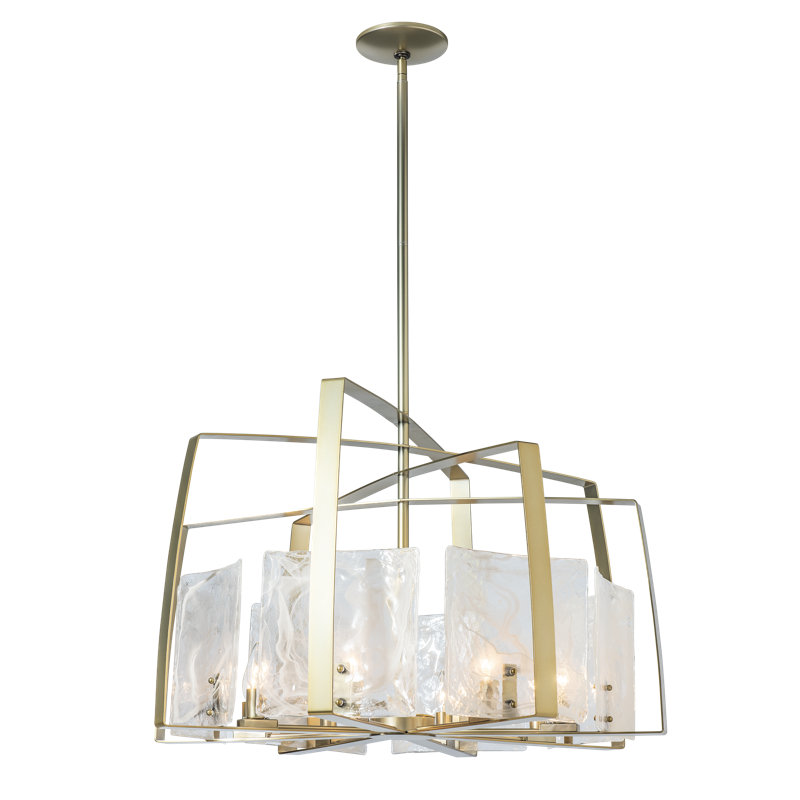 Arc 8 - Light Chandelier, Modern Brass