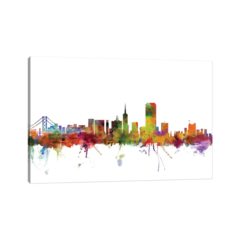 San Francisco, California Skyline by Michael Tompsett - 1 Piece Wrapped Canvas Wall Art, 66.04 cm H x 45.72 cm W x 3.175 cm D