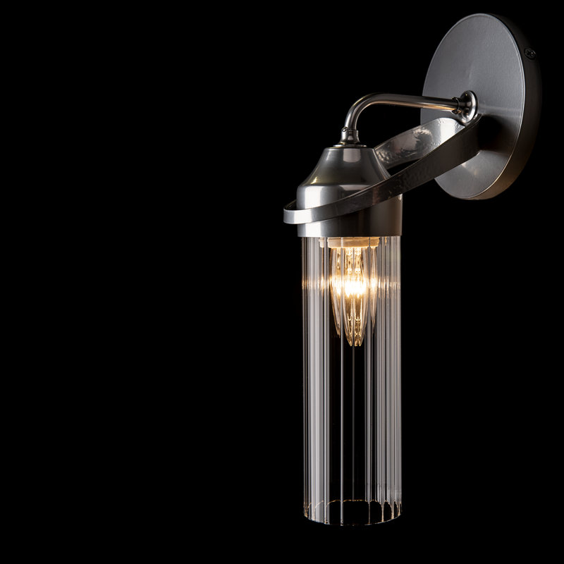 Bow 1 - Light Dimmable Bath Sconce, Sterling