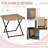 Square Wicker/Rattan Outdoor Folding Side Table