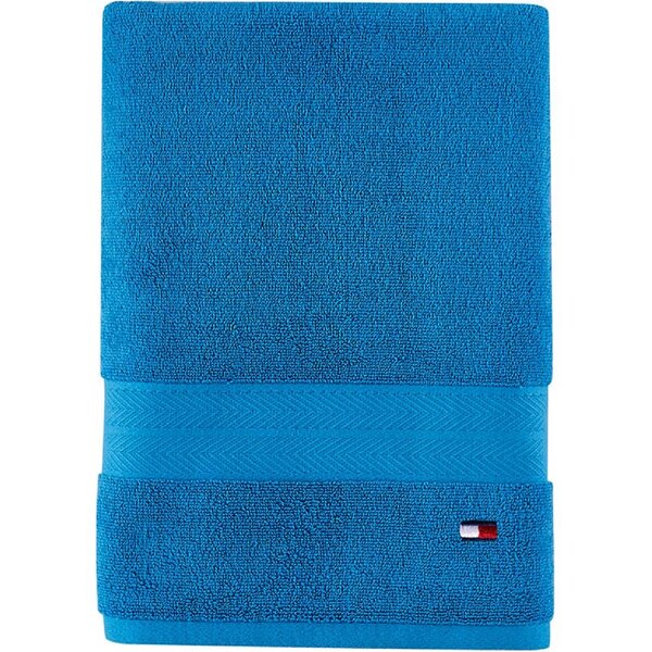 Tommy Hilfiger Modern American Solid Bath Towel, 30 X 54 Inches, 100%  Cotton 574 GSM (Botanical Garde)