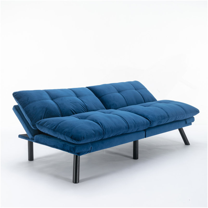 Navy Blue Convertible Folding Modern Sofa Bed