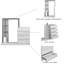 Garde-robe 4 tiroirs et 3 tablettes-105402186