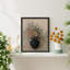 Multicolore, fleurs dans un vase, art mural, impressions botaniques florales, décor pour salon, encadré sur papier-93487795-93487799