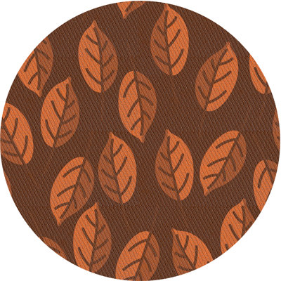 Tapis orange/brun métier tissée à la machine
