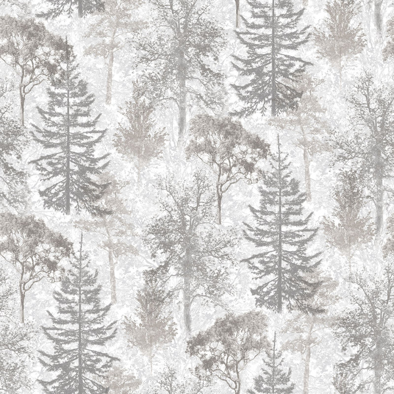 Evergreen 10.05m x 53cm Wallpaper Roll, Dark Grey
