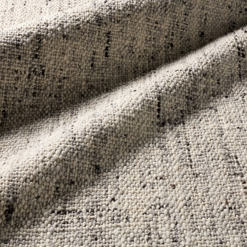 Wool Abstract Area Rug in Ivory/Gray, Rectangle 10' x 14'